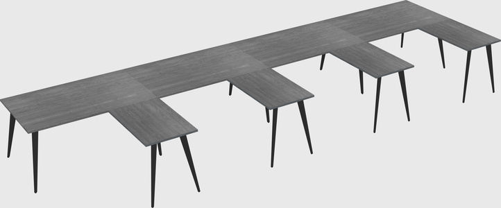 Modern l-shaped office desk