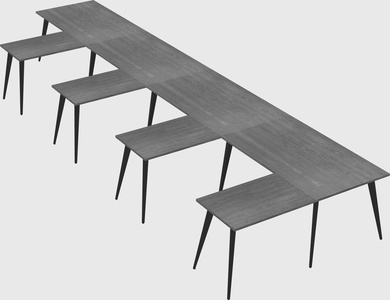 Modern l-shaped office desk