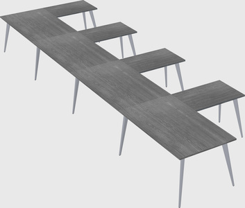 Modern l-shaped office desk