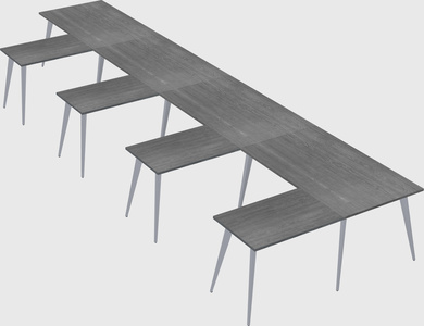 Modern l-shaped office desk