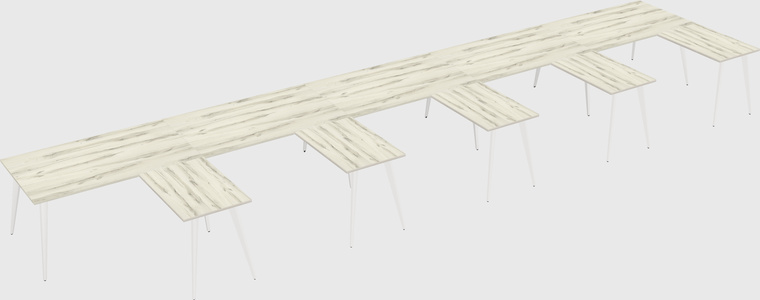 Modern l-shaped office desk