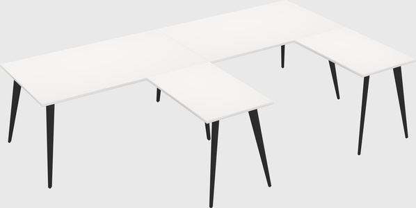 Modern l-shaped office desk
