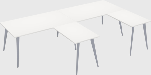 Modern l-shaped office desk