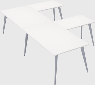 Modern l-shaped office desk