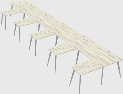 Modern l-shaped office desk