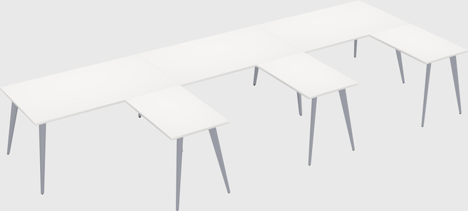 Modern l-shaped office desk