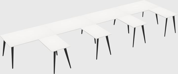 Modern l-shaped office desk