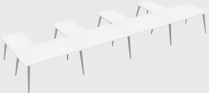Modern l-shaped office desk