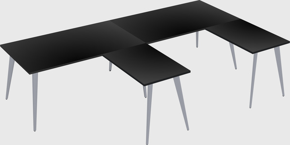 Modern l-shaped office desk