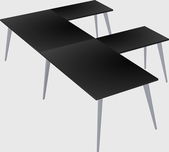 Modern l-shaped office desk