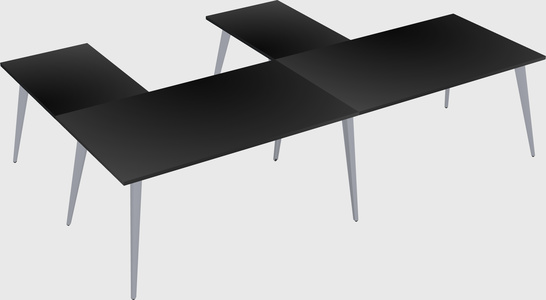 Modern l-shaped office desk