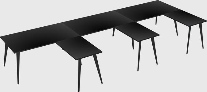Modern l-shaped office desk