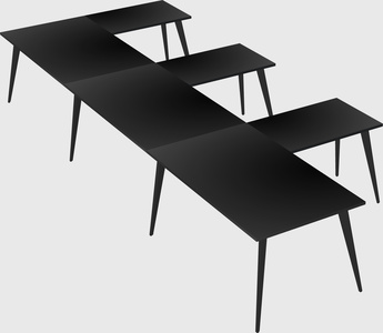 Modern l-shaped office desk