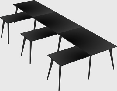 Modern l-shaped office desk