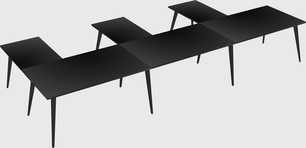 Modern l-shaped office desk