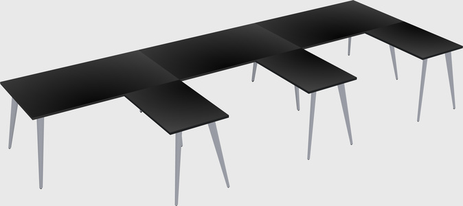 Modern l-shaped office desk
