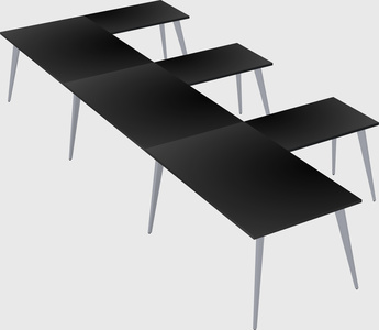 Modern l-shaped office desk