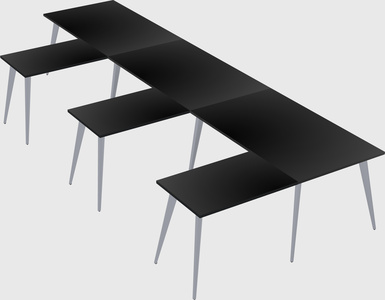 Modern l-shaped office desk