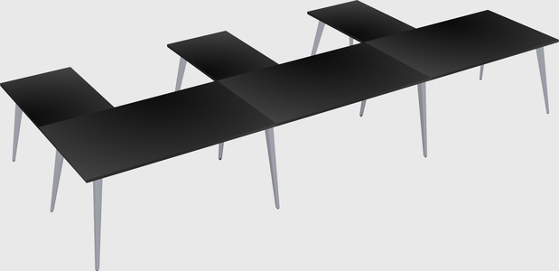 Modern l-shaped office desk