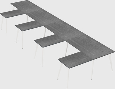 Modern l-shaped office desk