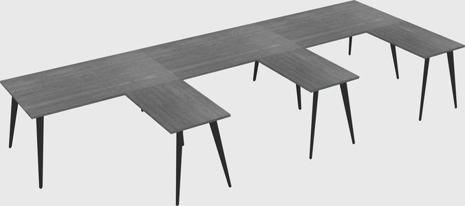 Modern l-shaped office desk