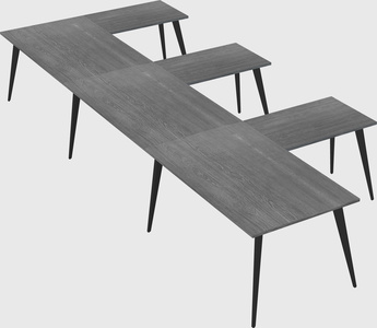Modern l-shaped office desk