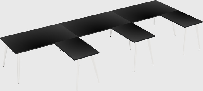 Modern l-shaped office desk