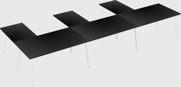 Modern l-shaped office desk