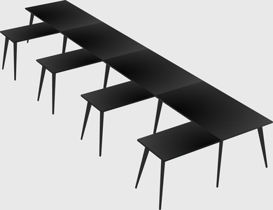 Modern l-shaped office desk