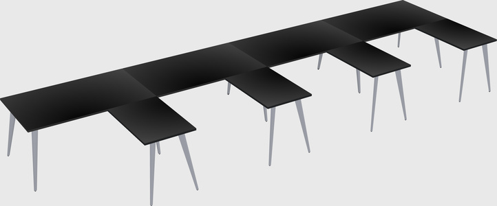 Modern l-shaped office desk