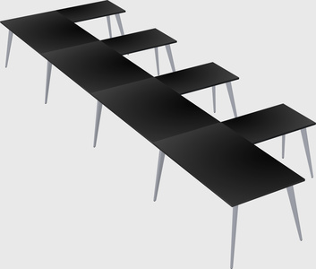 Modern l-shaped office desk