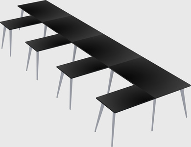 Modern l-shaped office desk