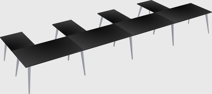 Modern l-shaped office desk