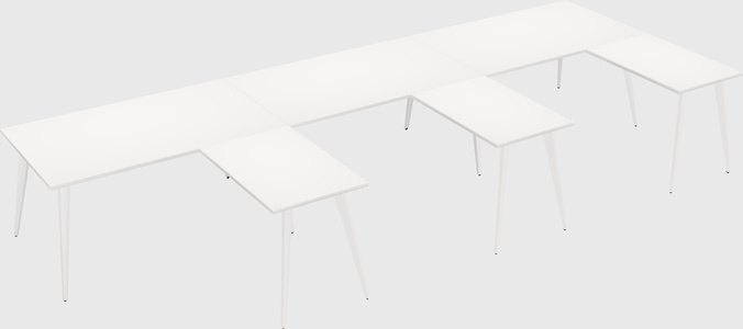 Modern l-shaped office desk