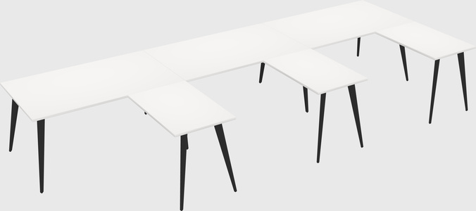 Modern l-shaped office desk