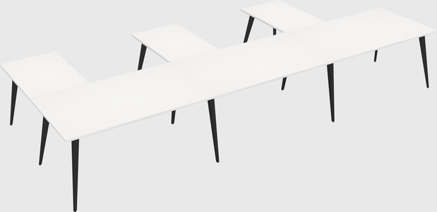 Modern l-shaped office desk