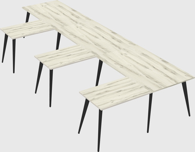 Modern l-shaped office desk