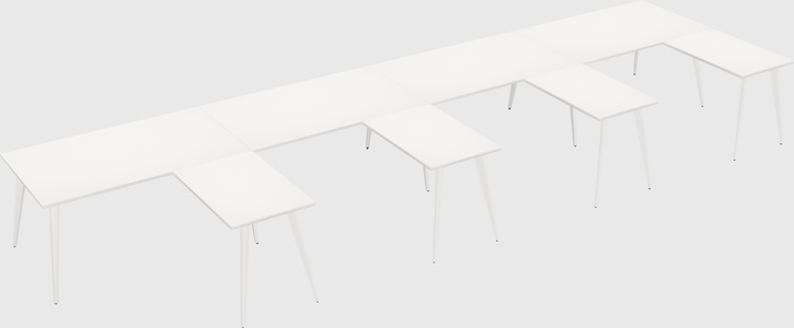 Modern l-shaped office desk