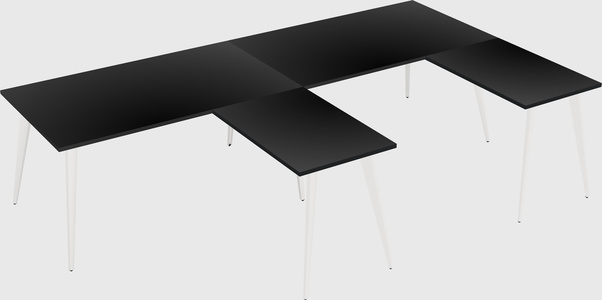 Modern l-shaped office desk