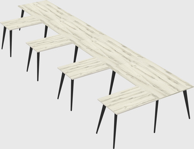 Modern l-shaped office desk