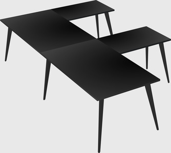 Modern l-shaped office desk