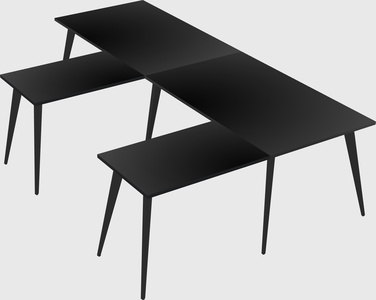Modern l-shaped office desk