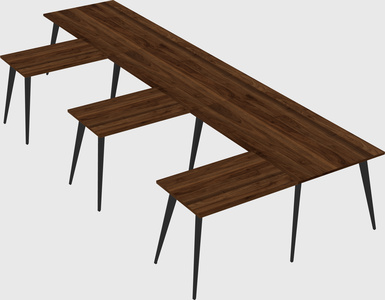 Modern l-shaped office desk