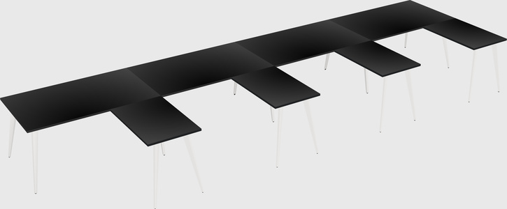 Modern l-shaped office desk