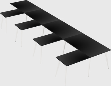 Modern l-shaped office desk