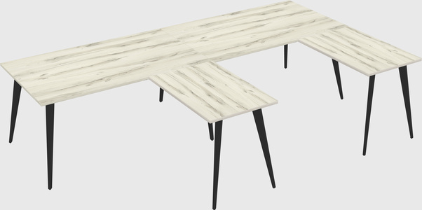 Modern l-shaped office desk