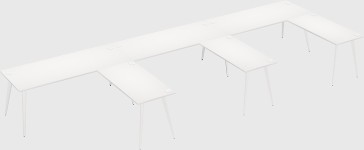 Modern l-shaped office desk