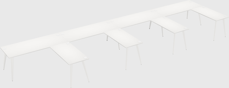 Modern l-shaped office desk