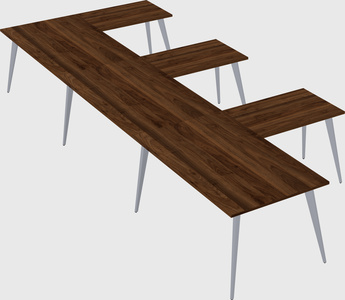 Modern l-shaped office desk