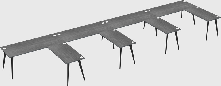 Modern l-shaped office desk
